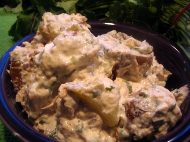 American Salmon  Cilantro Potato Salad Appetizer