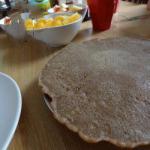 Australian Paleo Pancake with Fruit Breakfast