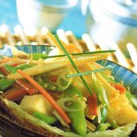 Chinese Potato Nests of Chinese Salad Appetizer