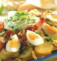 American Potato and Lobster Salad with Lime Dressing Appetizer