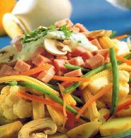 Potato and Mixed Vegetable Salad with Lemon Mayonnaise recipe