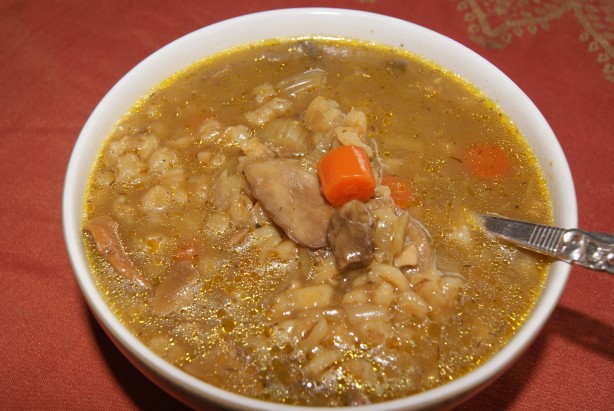 American Double Mushroom Barley Soup Appetizer