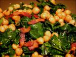 American Spinach and Chickpeas With Bacon Dinner