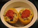 Australian Sweet Bell Peppers W Couscous Spinach  Parmesan Appetizer
