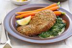 American Parmesan Schnitzels With Creamed Spinach Recipe Appetizer