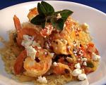 American Shrimp With Feta over Couscous Appetizer