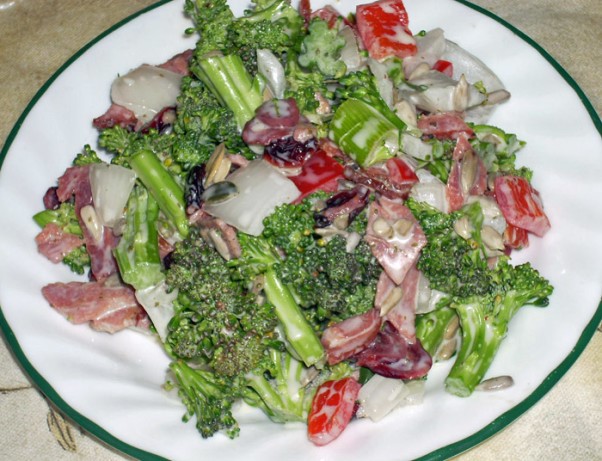 American Broccoli Salad With Coleslaw Dressing Appetizer