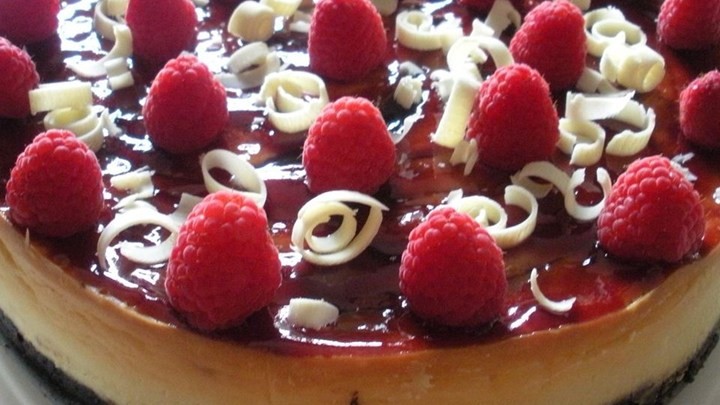 American White Chocolate Raspberry Cheesecake Recipe Dessert