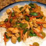 American Healthier Sweet and Sour Chicken Stir Fry Dinner