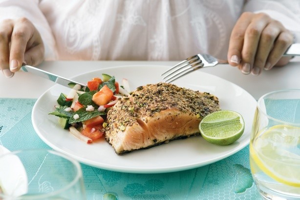 Australian Pistachio Dukkah Salmon Fillets Recipe Appetizer