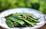 British Snow Peas with Pine Nuts and Mint Recipe Dinner