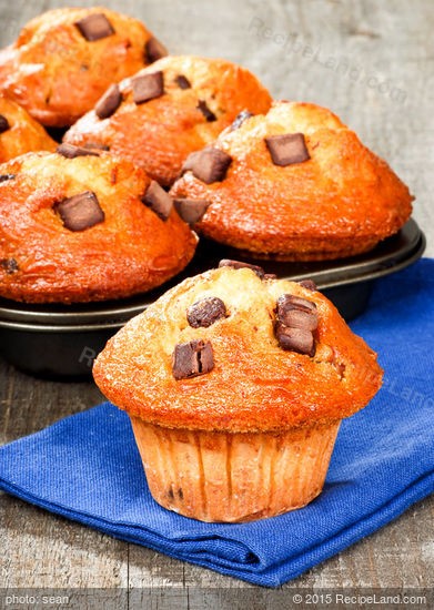 American Almost Whole Wheat Chocolate Banana Muffins Dessert