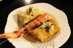 American Scampi and Artichoke Crepes Appetizer