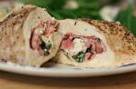 British Stuffed Chicken Breasts With Feta Spinach and Ham Dinner