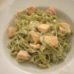 Italian Fettuccine with Salmon Dinner