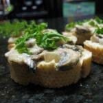 Australian Mushrooms Roseval Potato with Sour Cream Dressing Appetizer