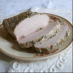 British Traditional Baked Pork Loin Dessert