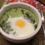 Turkish Spinach Cream with Egg Appetizer