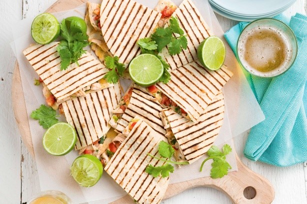 American Cheesy Chicken And Lime Quesadillas Recipe Appetizer