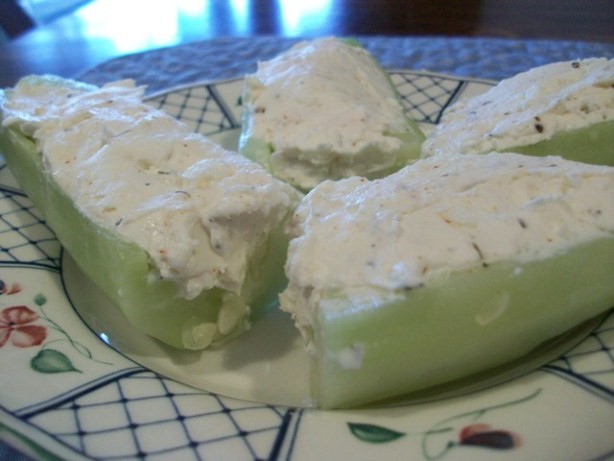 Canadian Karpathian Cucumber Boats Appetizer