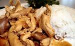 British Asian Chicken With Mushrooms Dinner