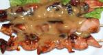 American Sweet  Sour Chicken Kebeb with Peanut Dipping Sauce BBQ Grill