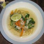 Thai Noodle Soup with Vegetables and Shrimp recipe