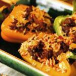 American Stuffed Peppers with Rice and Saucijzenvlees Appetizer