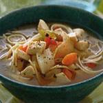 American Vegetable Soup with Chicken and Noodles Appetizer