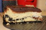 American Oreo Cookie Cheesecake With Chocolate Glaze Dessert