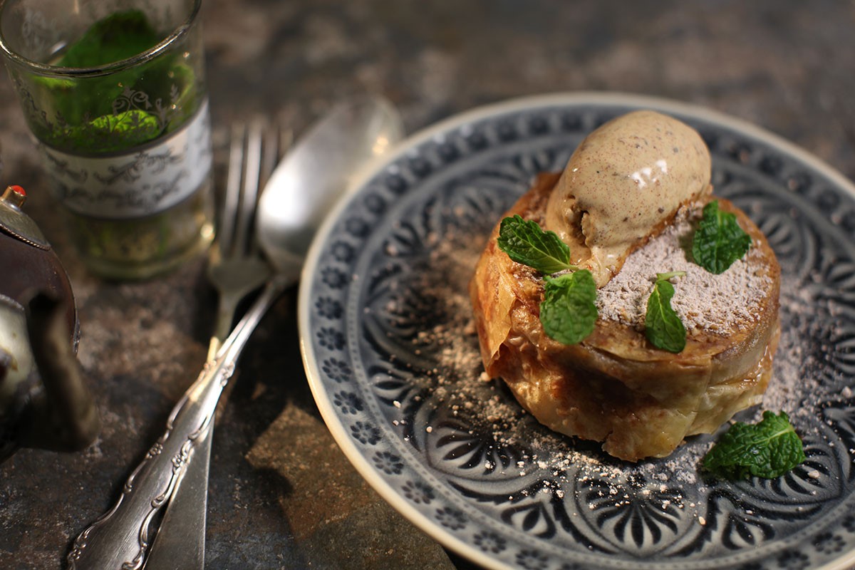 Moroccan Mint and Apple Bstilla Appetizer