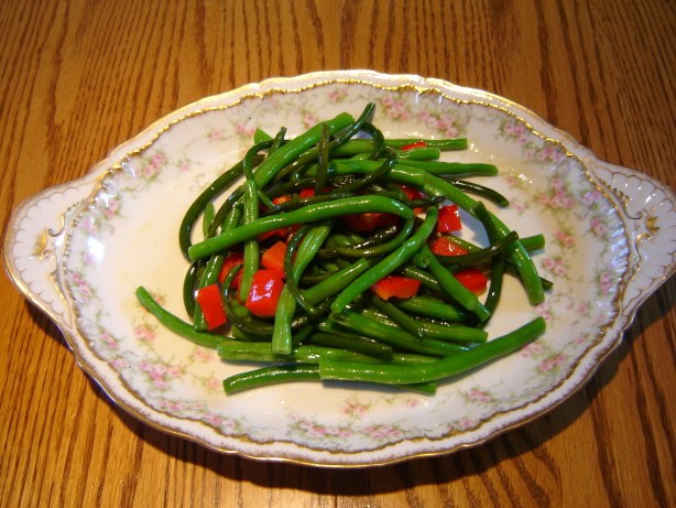 American Saute Of Garlic Scapes  Green Beans Dinner