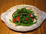 Saute Of Garlic Scapes  Green Beans recipe
