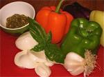 Italian Grilled Bell Peppers Stuffed With Basil Pesto Boccocini Cheese Appetizer