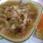 French Cabbage and White Bean Soup Appetizer