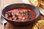 American Bean Soup With Kale And Rustic Garlic Bread Recipe Appetizer