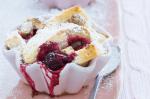 American White Chocolate and Raspberry Bread and Butter Puddings Recipe Dessert