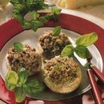 Italian Stuffed Mushrooms with Veal Cutlet Cheese and Herbs Dinner