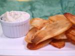 Spanish Hot Potato Chips With Blue Cheese Sauce Appetizer