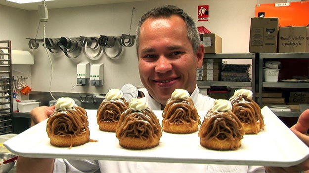 French Mont Blanc Chestnut Cakes petits Gateaux Mont Blanc Appetizer