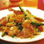 Spanish Paella with Prawns and Red Mullet Appetizer