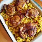 American Chicken Rice and Spices Bake Dinner