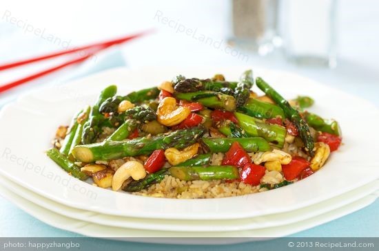 American Asparagus Cashew Stirfry Dinner