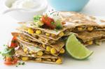 Mexican Corn And Cheese Quesadillas With Avocado Salsa Recipe Appetizer