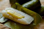 Thai Steamed Sticky Rice Cakes with Banana Appetizer