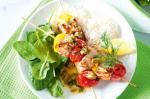 American Salmon Skewers With Caper And Dill Butter Sauce Recipe Dinner