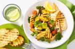 American Spicerubbed Fish With Zucchini And Pear Salad Recipe Dinner