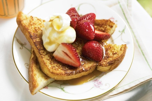 French French Toast With Strawberries And Syrup Recipe Dessert