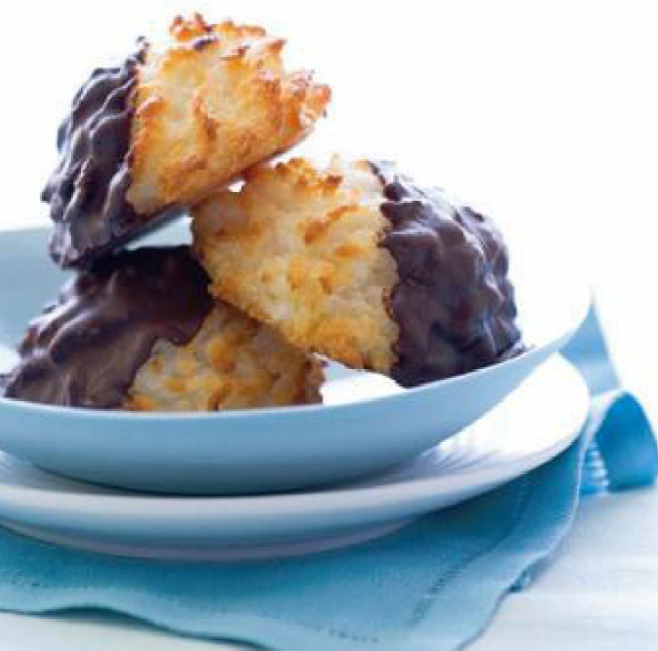 British Ginger Chocolate-dipped Macaroons Dessert