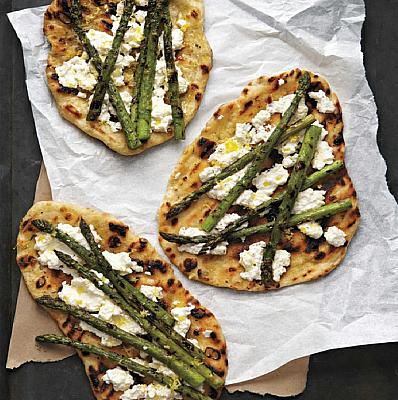 Italian Grilled Asparagus and Ricotta Pizzas BBQ Grill